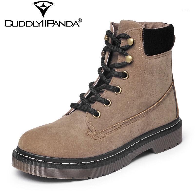 

CuddlyIIPanda 2020 Winter New Cow Suede Snow Boots Faux Fur Women Ankle Boots Leisure Retro Vintage Fashion Botas Mujer1, Khaki