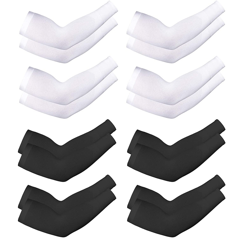 

8 Pairs Cooling Arm Sleeves Sun Protected Sleeves Unisex Sleeves Cover for Outdoor Driving Jogging Golfing Riding T200618