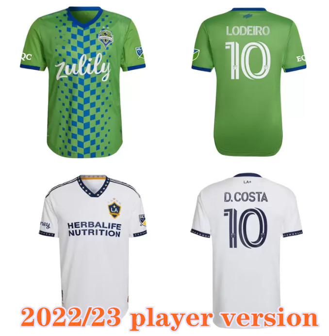 

MLS 2022 2023 Los Angeles LA Galaxy Soccer JerseyS CHICHARITO D.Costa Joveljic Cabral 22 23 Seattle Sounders Ruidíaz MORRIS HOME FOOTBALL SHIRTS player version