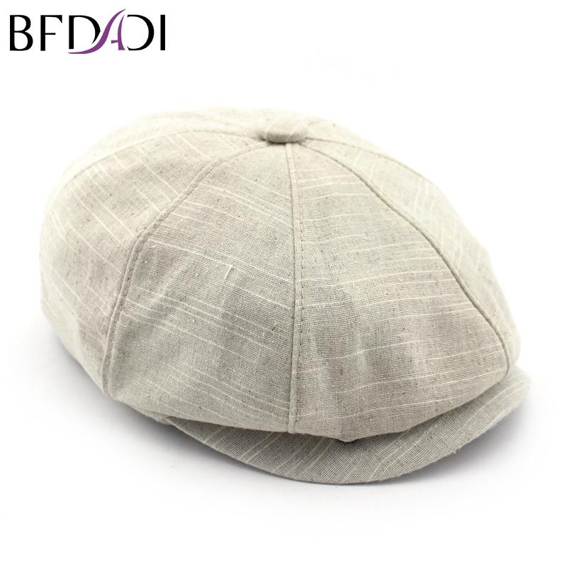 

BFDADI Adult Popular Newsboy Cap Spring And Summer Linen Octagonal Cap Tidal Outdoor Fashion Hats Free Shipping, 04