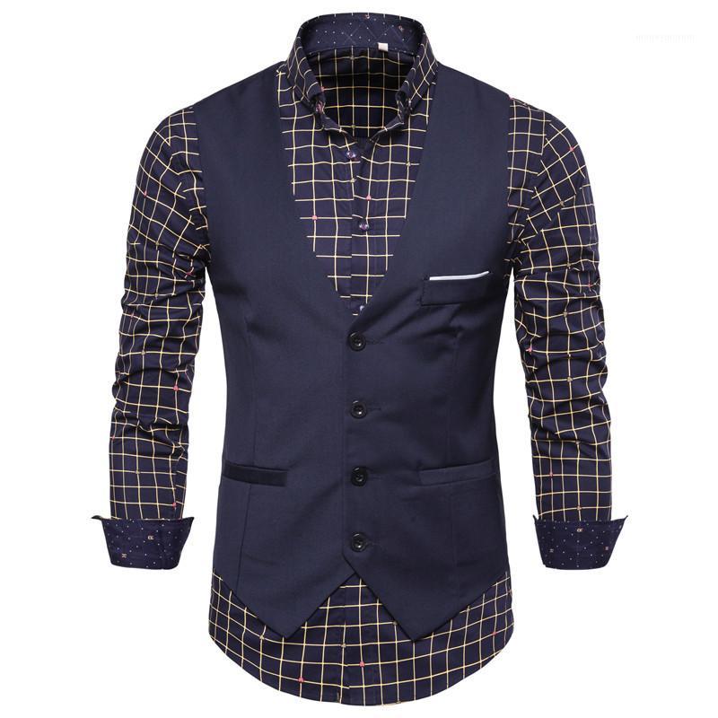

Hot Selling Spring and Autumn New Style Casual Fashion Men Ouma Single Breasted Vest Solid Color Suit Waistcoat Men's1, Gray