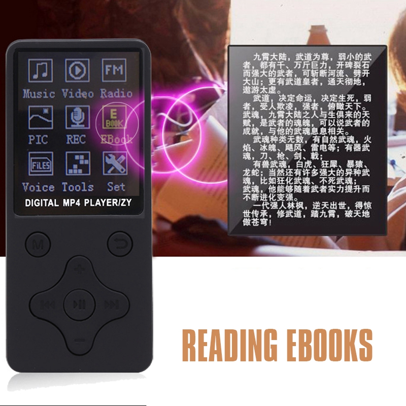 

LCD Screen Display Music Media Player MP3with FM Radio black