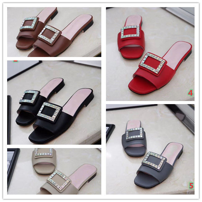 

2020 New Luxury designer Sandals Flat Slippers Shoes Ladies Summer Outdoor Beach Causal Flip Flops Size 35-45 with box