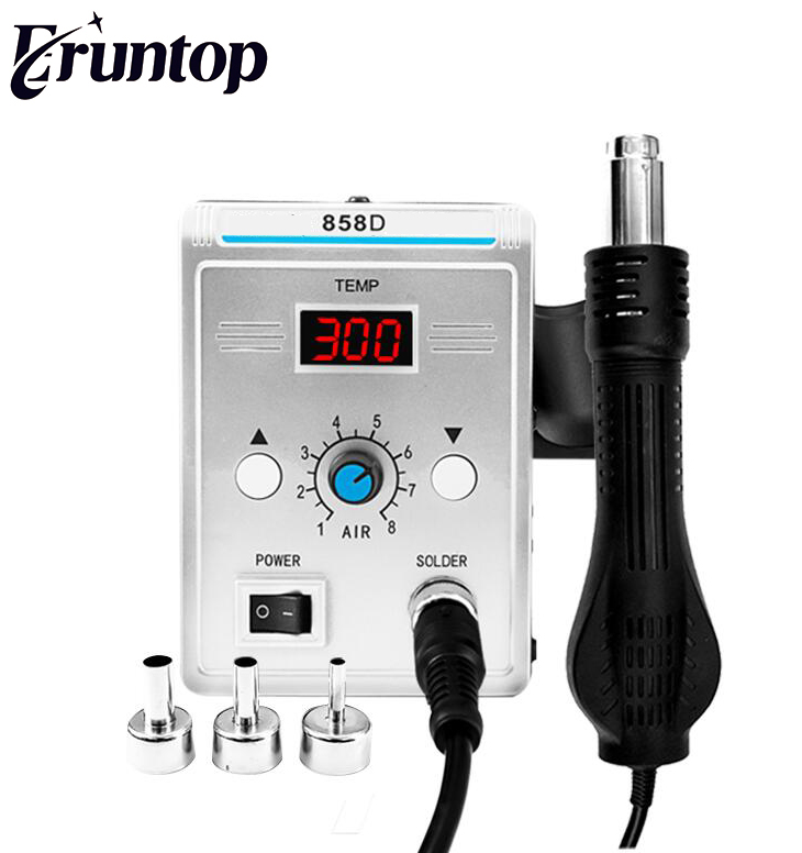 

Eruntop 858D Soldering Station LED Digital Solder Iron desoldering station BGA Rework Solder Hot Air Gun