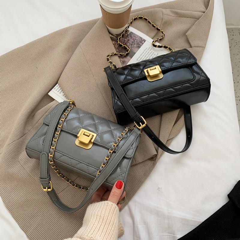 

Retro texture small bag women's autumn and winter 2021 new fashion messenger bag versatile ins net red small square