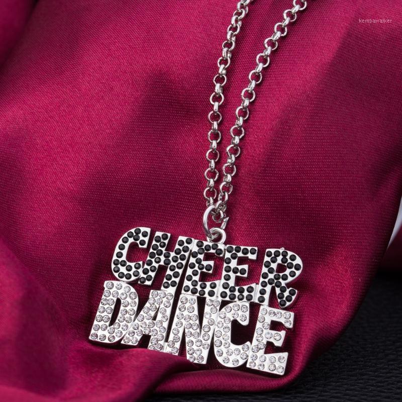 

Pendant Necklaces EUEAVAN 5pcs Crystal CHEER DANCE Letter Necklace Jewelry Gift For Cheerleader Team Rhinestone Inlaid 7 Different Color1