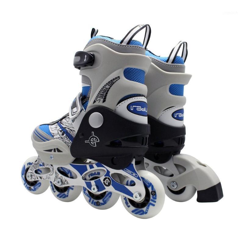 

Unisex Professional Children Skating Shoes Single-row Roller Skates Shoes Adjustable Universal Inline Skating1, 36-39
