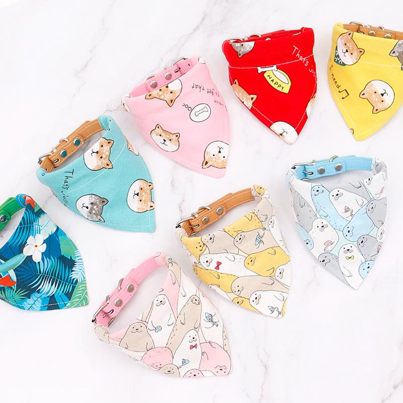 

Cute Puppy Cat Bandana Collars Chihuahua/Yorkshire Neckerchief Akita Dogs Necklace Collar Small Medium Dog Grooming Accessories