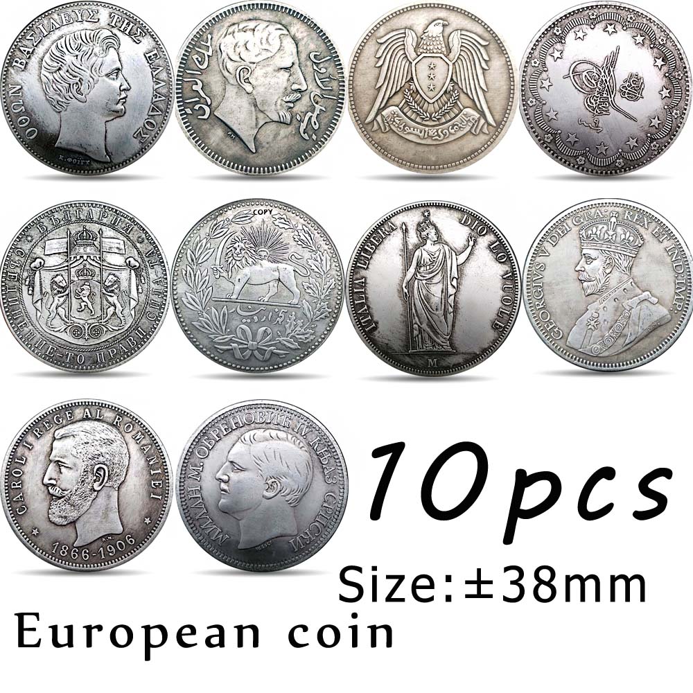 

10pcs world coin 38mm in diameter a of different kinds copy coins Art collection
