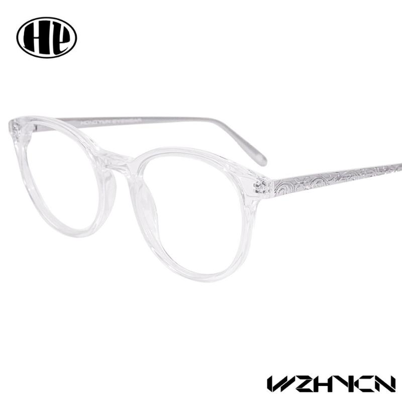 

2020 Transparent acetate frame spring hinge clear lens women men Leisure high quality glasses frame