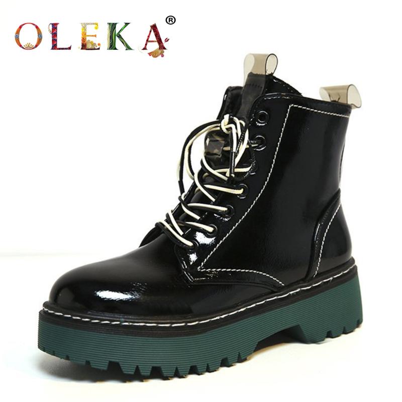 

OLEKA Mid-calf Winter Boots Women Square Heel Bling Round Toe Women Winter Boots Leisure Style Motorcycle New AS748, Black