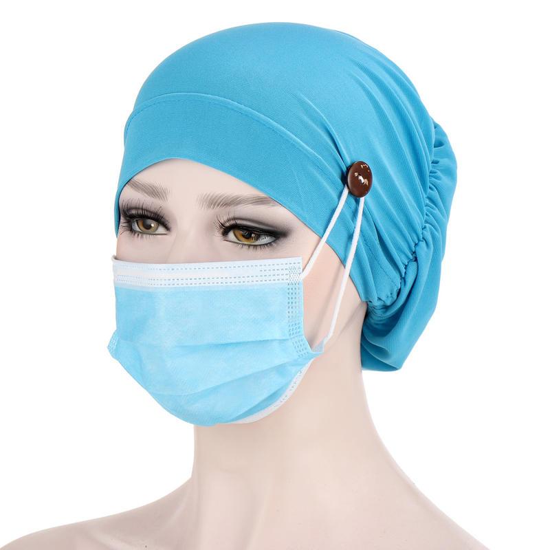 

Beanie/Skull Caps Womens Female Solid Color Soft Button Chemo Hats Hair Loss Cancer Head Scarves Chemotherapy Alopecia, Deep purple