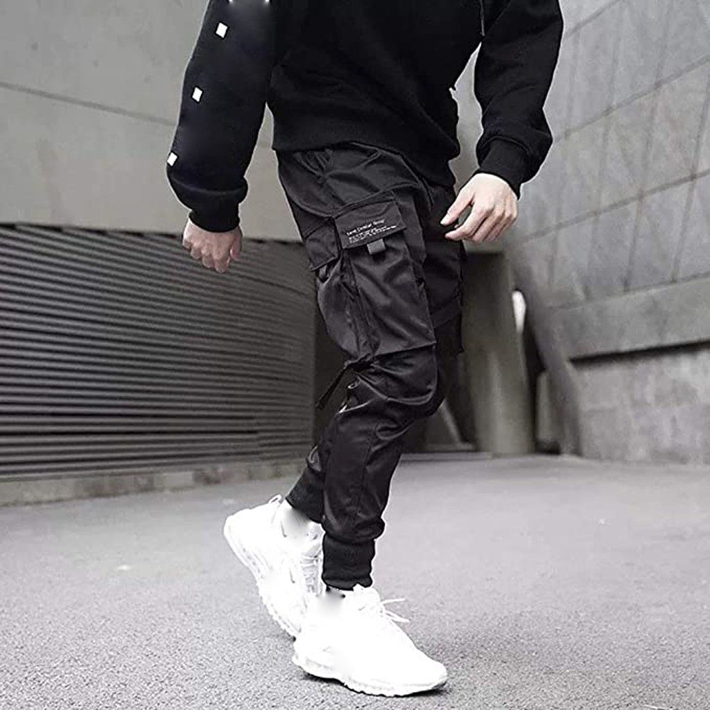 

Black Streetwear Joggers Man Workout Sport Running Pants High Quality Cotton Quick-drying Fight Training Fitness Sweatpants