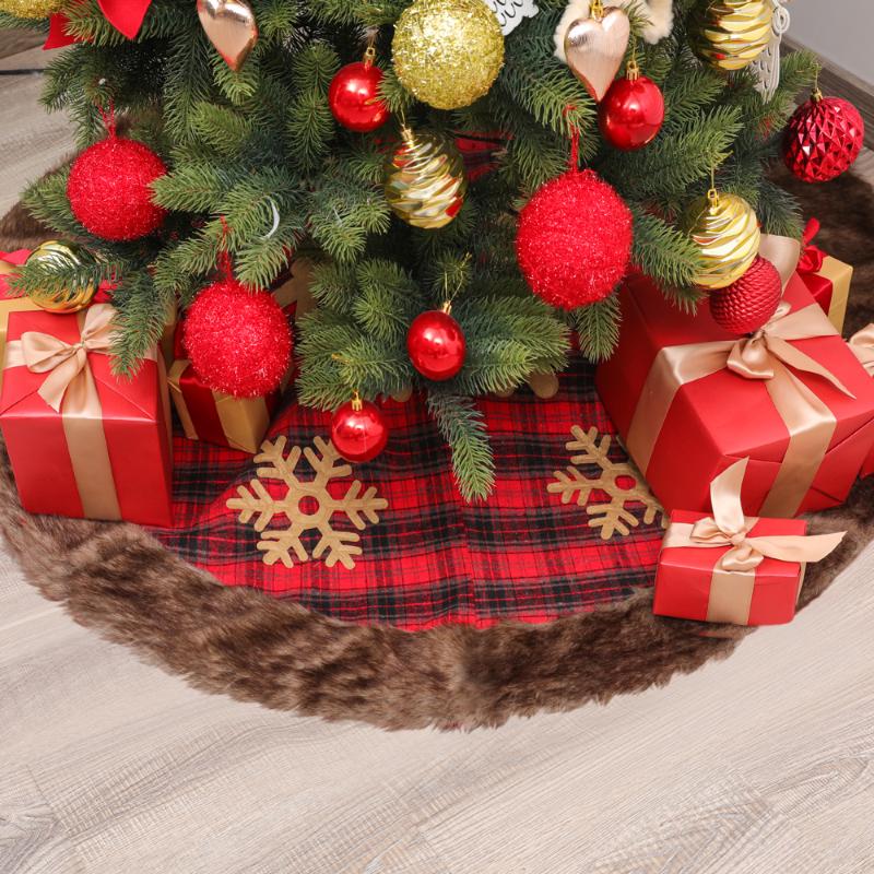 

Christmas Tree Skirt Tree Skirt Christmas Decorations Holiday Thick Plush Edge Xmas Ornaments Household Implements