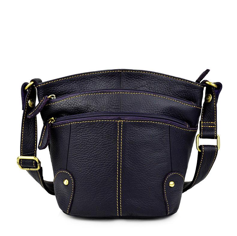 

Genuine Leather Small Messenger Bags For Ladies Shoudler bolsa feminina bolso mujer Handbag 100% Cowhide Women Crossbody Bag, Black