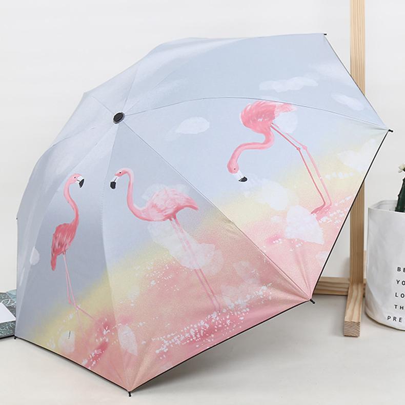 

Folding umbrella, rain and rain, dual-purpose umbrella, creative trend, black plastic sun sun protection, UV protectio1, 001