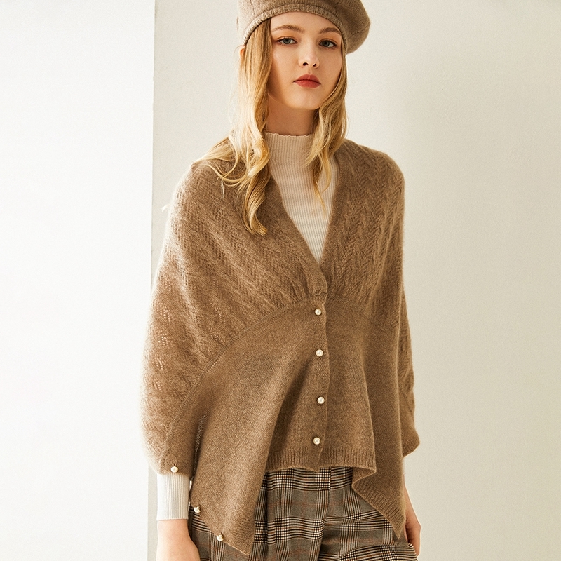 

2021 quality 100% Kashmir Knit Coats 3 Colors 150cx60cm Women Cachecol and High Pattern Female Jumpers Tops Ladies K6OW, Beige