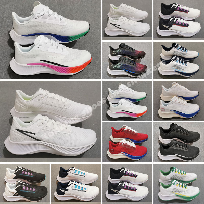 

2023 Pegasus 37 38 mens running shoes Midnight Navy Greedy Kelly Anna Triple White Black Crimson Blue Ribbon Green Wolf Grey men women trainers sports sneakers 36-45, Color 2