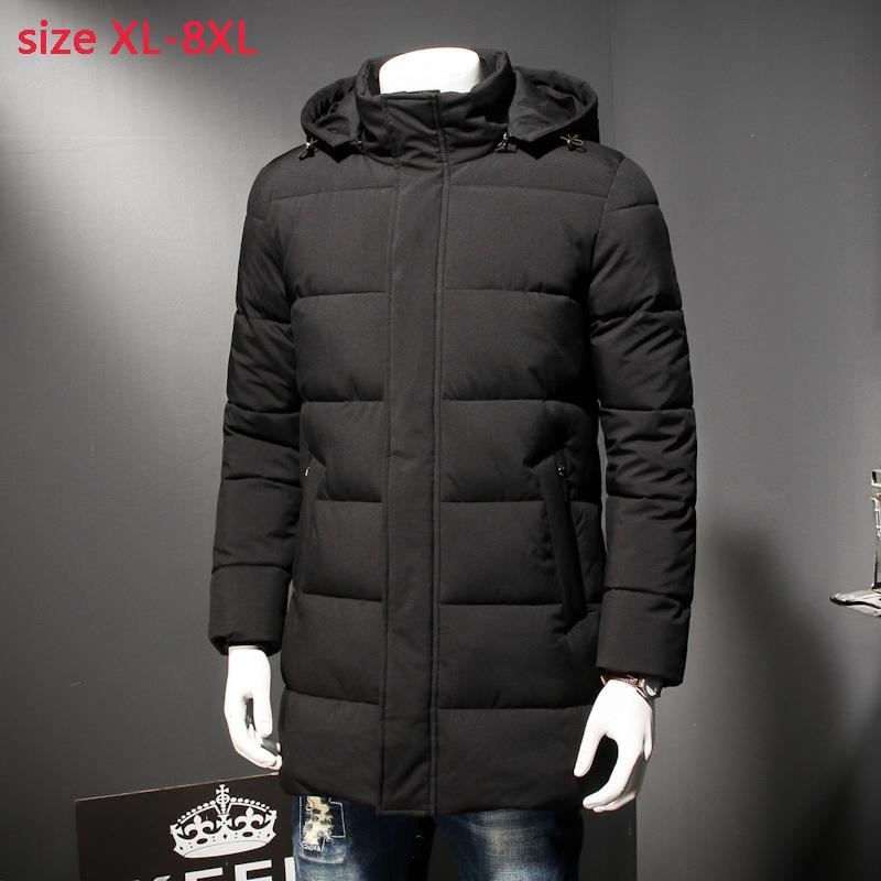 

new arrival fashion Winter Thickening Cotton Padded Jacket Extra Large Yards Men Coat high quality plus size XL2XL3XL-6XL7XL8XL, Lsf 166 black