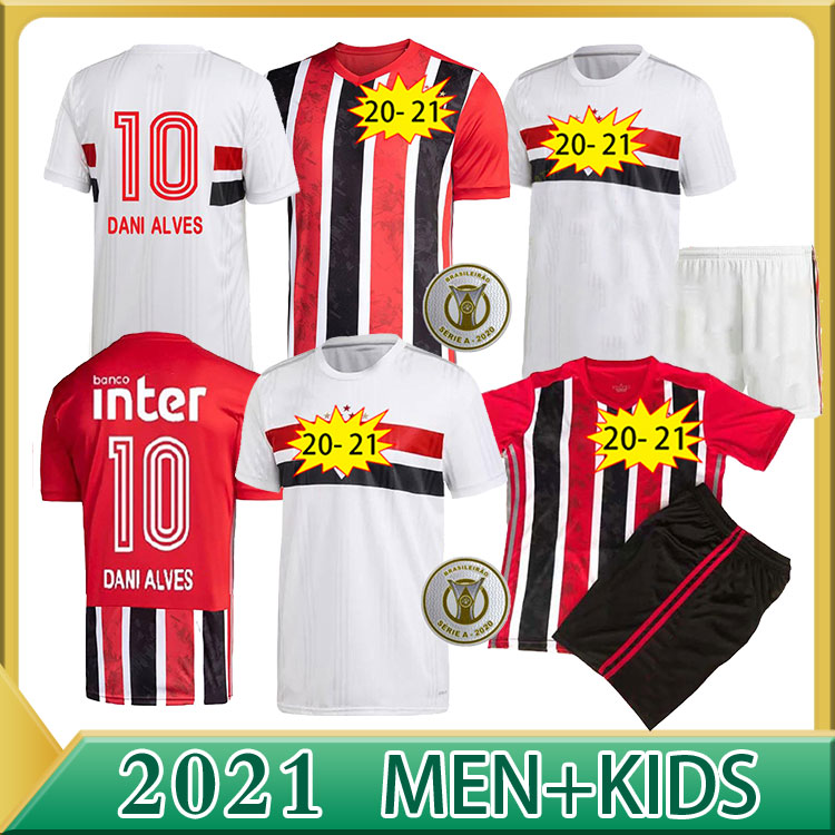 

2020 new Sao Paulo Soccer Jerseys Men kids São Paulo 20 21 Pato Juanfran Antony Pablo Reinaldo Dani Alves Camisa de futebol men+kids kit, Home patch 1