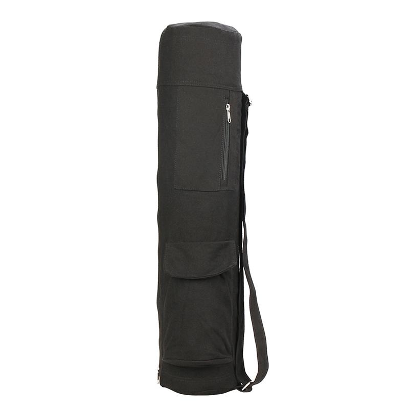 

NEW-Fitness Sports Yoga Mat Bag Multifunction Pocket Yoga Carrier Knapsack Large Capacity Storage Mat Holder, Black
