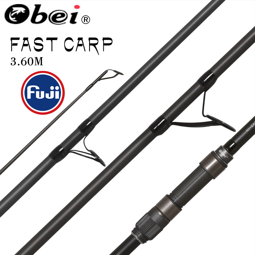 

Obei Purista Carp Fishing Rod Carbon Fiber Fuji Spinning Rod Pesca 3.5 3.0lb Power 40-160g 3.60m Hard Pole Surf Rod 201022