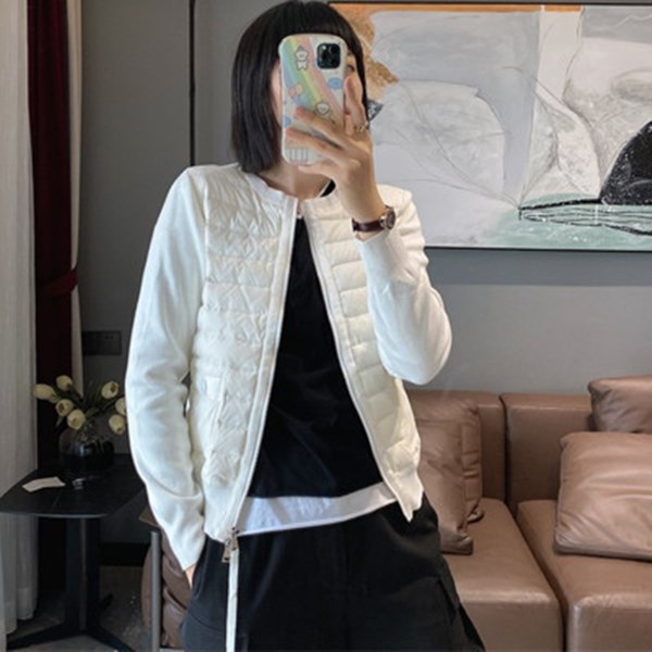 

Womens monclair jacket round neck wool luxury varsity jacket knitted stitching women jacket single down men  designers jackets selling, One $