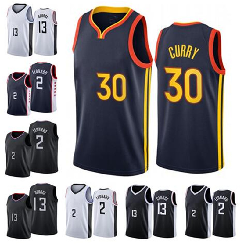 

NCAA 2021 New men Kawhi 2 Leonard Paul 13 George basketball jersey Stephen 30 Curry Jerseys State Jersey, As