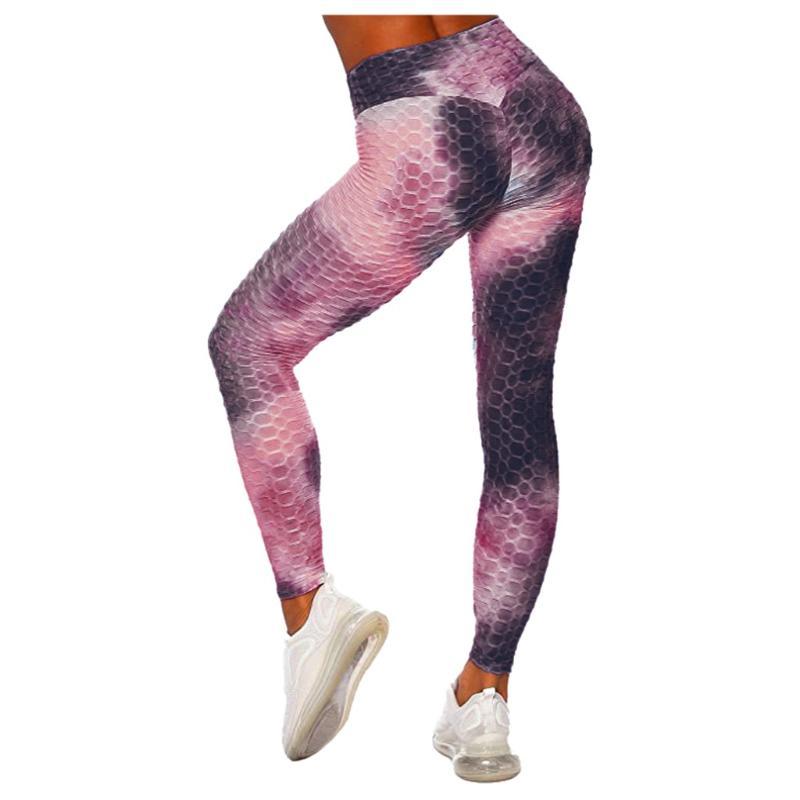 

Women's Yoga Pants Digital Printing High Waisted Leggings Slimming Scrunch Booty Ruched BuLift Yoga Pants Sport Leggings #20, Blue
