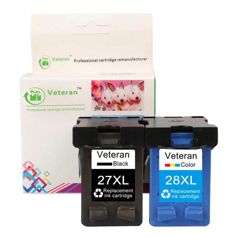 

Veteran ink cartridge 27XL 28XL replacement for 27 28 XL 28 Deskjet 3320 3323 3325 3420 3425 4255 4256 5608 5609 Printer