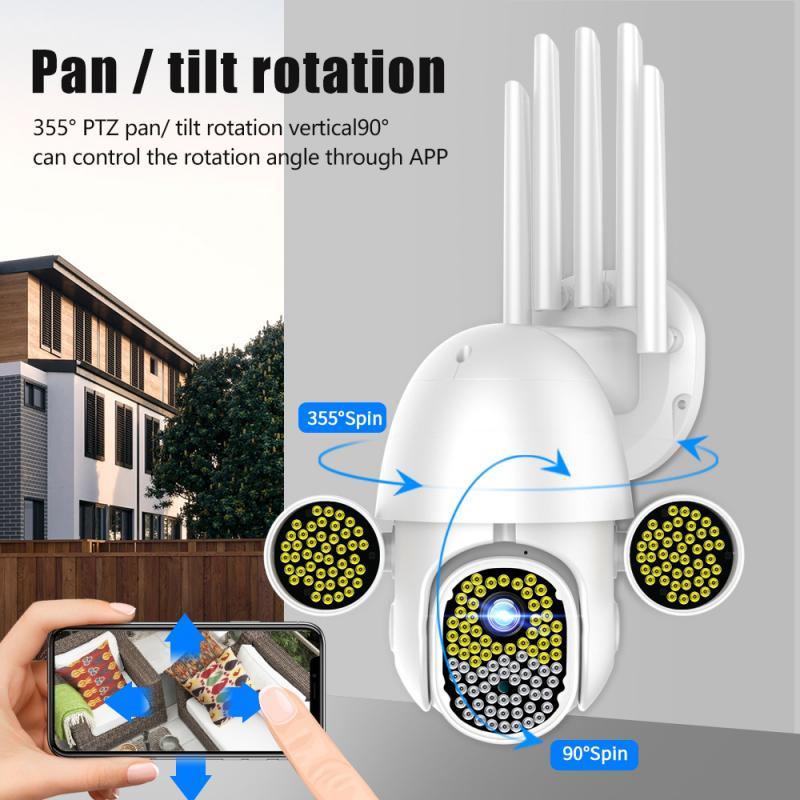 

172 LEDS PTZ WIFI IP Camera Outdoor 5X Digital Zoom Night Full Color Wireless H.264 Security CCTV Camera Two Way Speak Audio, Us