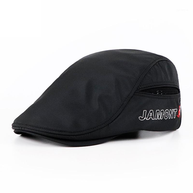 

Male Spring Summer Dry Quickly Polyester Ivy Caps Dad Mesh Flat Peaked Newsboy Hat Big Head Men Plus Size Beret Cap 56-61cm1, Black