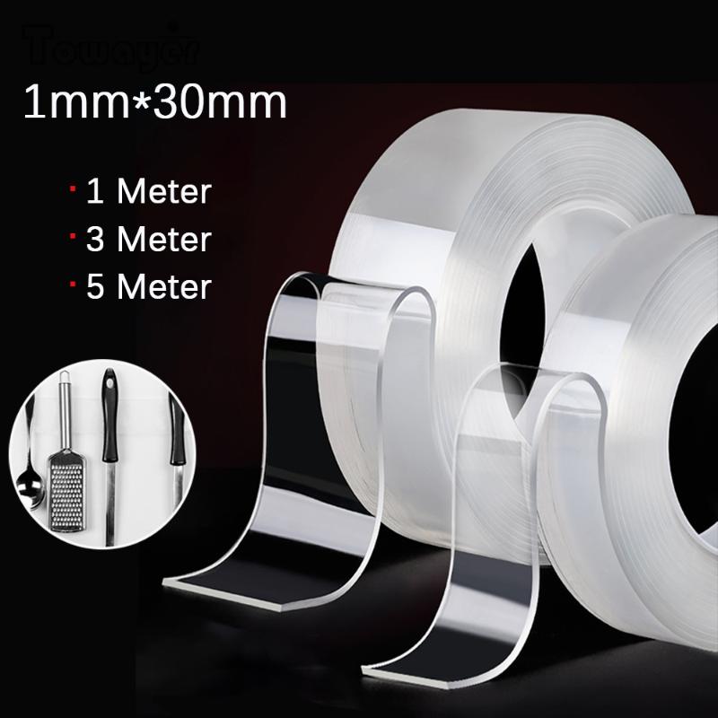 

Nano Traceless Double Sided Sticker Transparent Self Adhesive Sticker Reusable Washable Waterproof Double-Sided Tapes