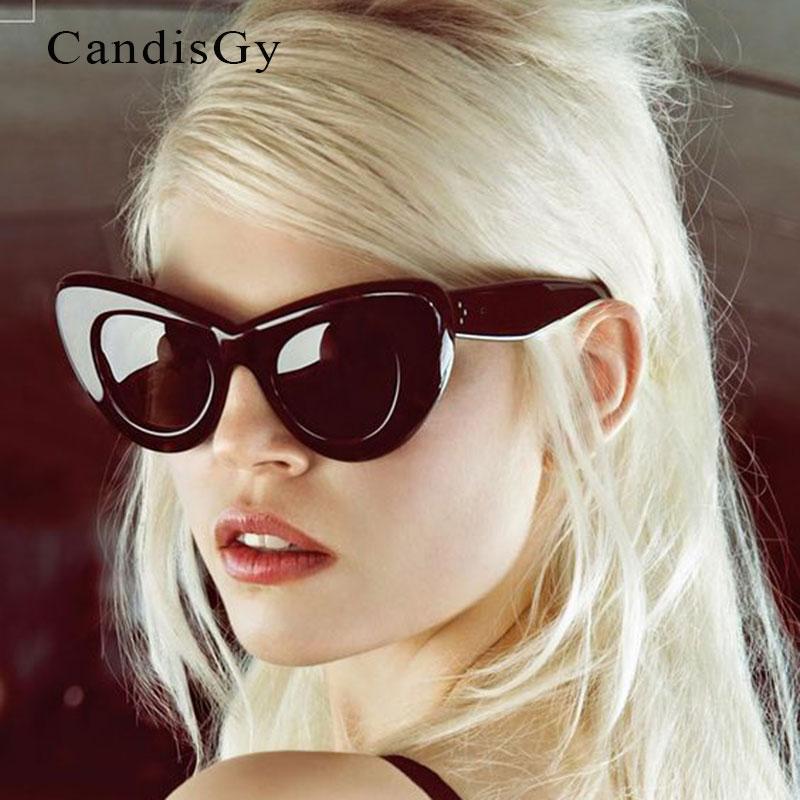 

Cat Eye Sunglasses Vintage Women Hollow Sunglasses Sexy Celebrity Female Shades UV400 Mirror Cateye Big Sun Glasses Retro Style