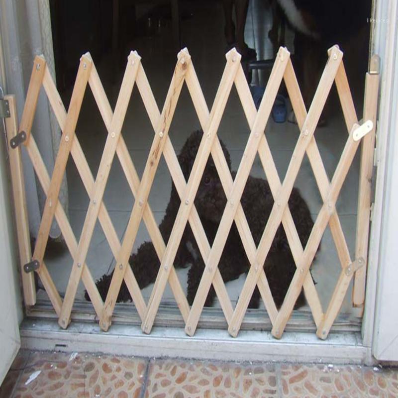 

Folding Pet Cat Dog Barrier Wooden Bamboo Safety Gate Expanding Swing Puppy Fence Door Home Stair Simple Stretchable Wood Fence1