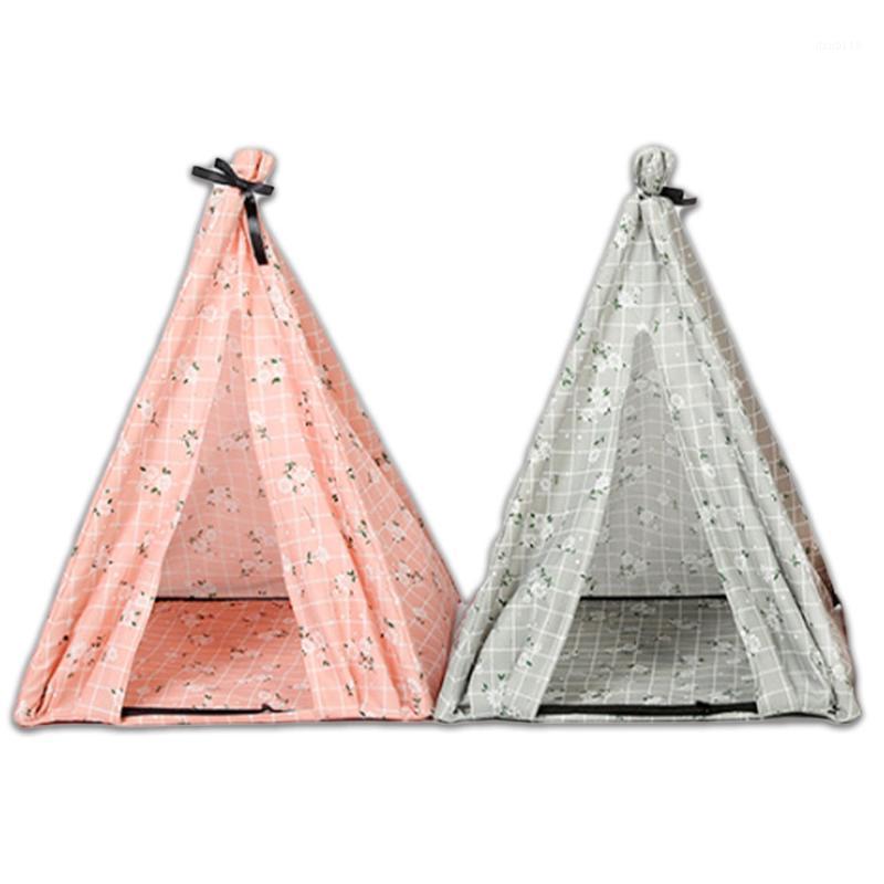 

Universal Wooden Pet Tent Cat Dog Bed DIY Assembled Anti-mosquito Princess Cat Shed Foldable Pet Dog Tent Kennel Supplies1, Grey