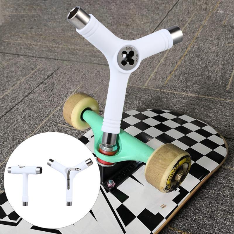 

2pcs Skateboard Screwdrivers Durable Portable Practical Wrenches All In One Tool T/Y Screwdrivers for Maintenance Skateboard1, White