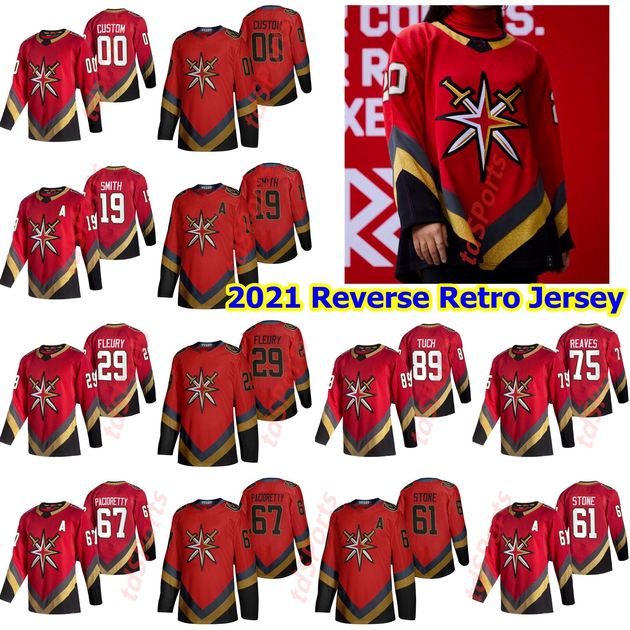 

Vegas Golden Knights 2021 Reverse Retro Hockey Jerseys Chandler Stephenson Brendan Brisson Marc-Andre Fleury Ryan Reaves Custom Stitched, As shown in illustration