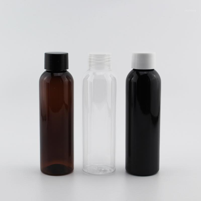 

120ml X 40 Black Brown Empty Plastic Lotion Bottles For Cosmetic Packaging 120cc Colored Cream Containers PET Bottle Lid 4oz1