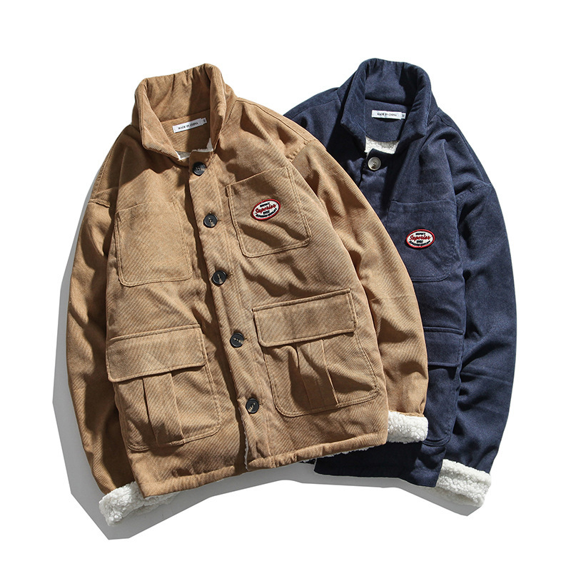 

2021 New Kong Multi-pocket Stuffed Cotton Quilted Retro Winter Heavy Jacket 92GI, Card