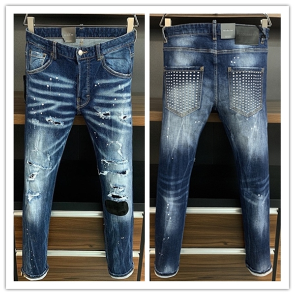 

2021 new brand of fashionable European and American men's casual jeans ,high-grade washing, pure hand grinding, quality optimization LT9800, 9800