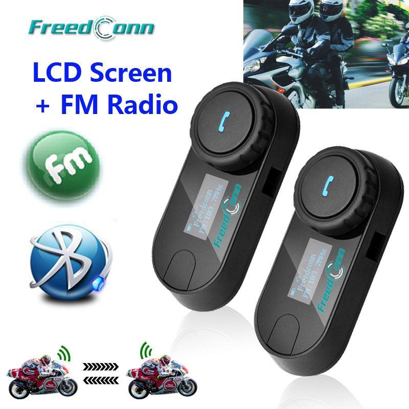 

Freeshipping!! FreedConn Updated TCOM-SC BT Bluetooth Motorcycle Helmet Intercom Interphone Headset with LCD Screen & FM Radio1