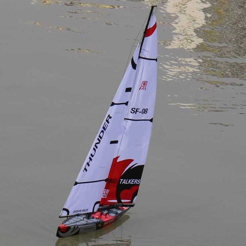 

2021 New 100m remote control sailboat toys rc sailboat model sailboat sails adult remote control toys, Red