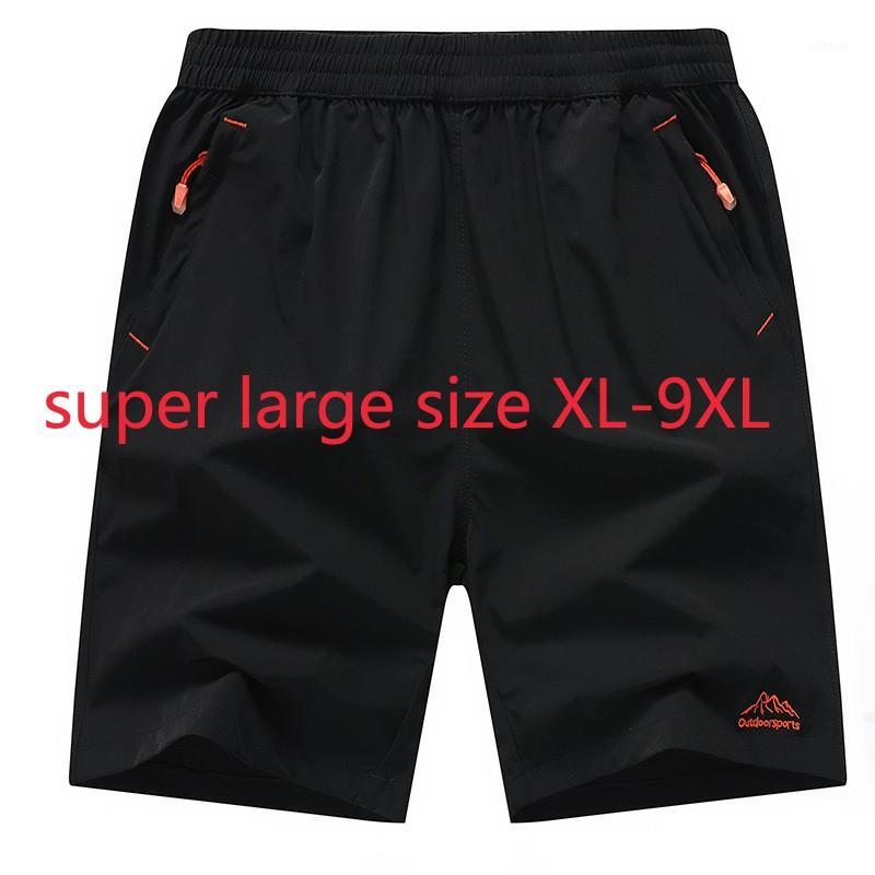 

New Arrival Fashion Suepr Large Shorts Men Summer Thin Casual Loose Elastic Waist Print Plus Size XL2XL3XL4XL5XL6XL7XL8XL9XL1, Black