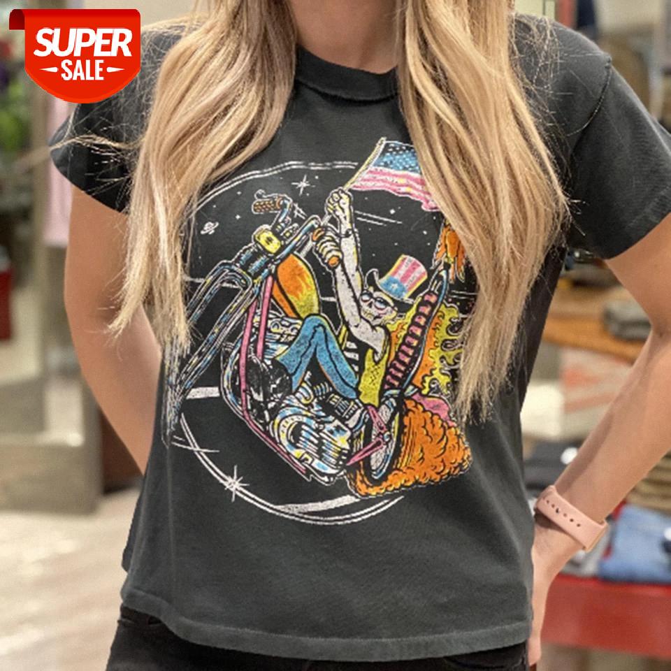 

Rolling Graphic Black T Shirt Women Short Sleeve O Neck Tees Shirts Summer Casual Vintage Hipster Clothes Streetwear Tops 2020 #nI5e, White