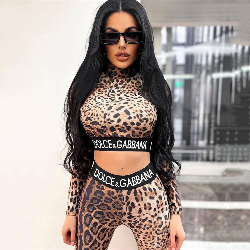 

DG Dior LV Fendi Yoga Suits Womens Tracksuits Long Sleeve Short T Shirts Leggings Sports Two Piece, #1