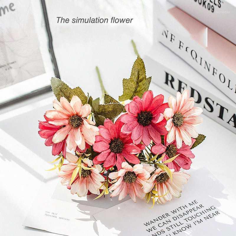 

Cosmos plastic artificial flowers artificial flower silk flower sunflowers floral wedding spent in home decoration flowers1, White single