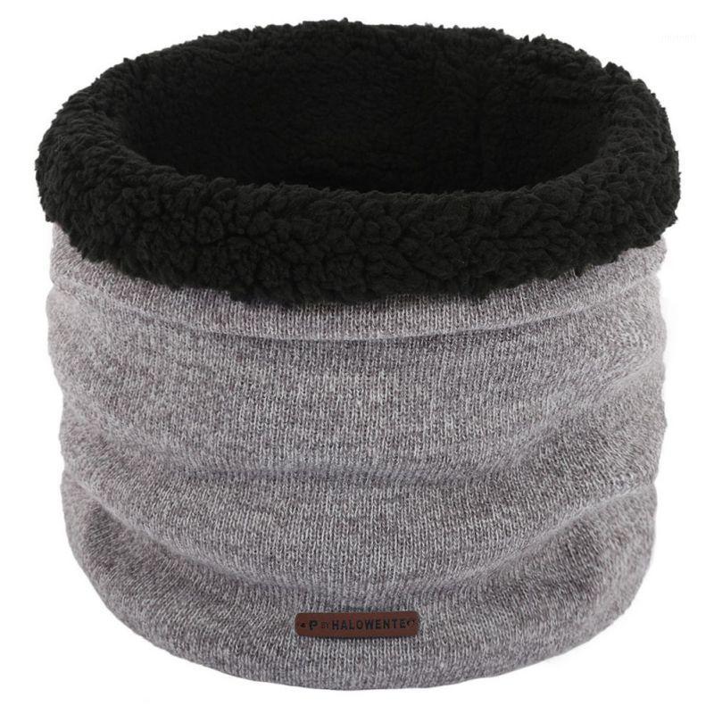 

Winter Windproof Neck Warmer Knitted Scarf Warmer Loop Scarf Double-Layer Infinity ZL071