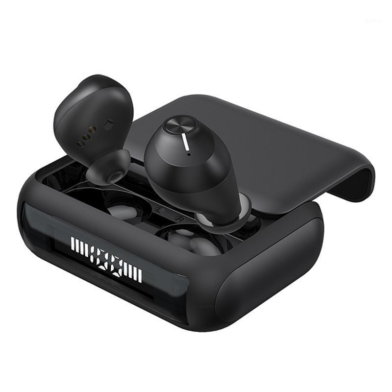 

HM70 Bluetooth Headset, TWS Bluetooth 5.0 Sports Stereo Wireless Headset with LED Digital Display Charging Box1, Black