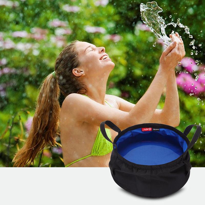 

Foldable Wash Basin Sink Water Bag Portable 8.5L For Camping Hiking Outdoor HS1, Blue